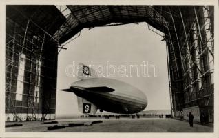 Zeppelin Hindenburg at Frankfurt am Main hangar, So. Stpl