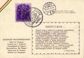 Irredenta verses lap "Kassa viszzatért" alkalmi bélyegzéssel