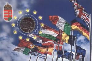 2004. 50Ft "Magyarország az EU tagja" elsőnapi veret sorszámozott emléklapon T:BU