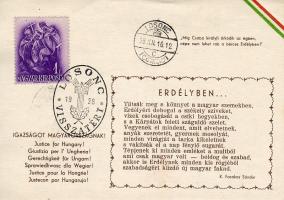 Irredenta verses lap "Losoncz viszzatért" alkalmi bélyegzéssel