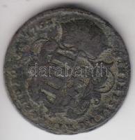 1763. Rézdénár "Mária Terézia" (zárt korona) T:3