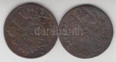 Ausztria / magyar verdejel 1800s 3Kr Cu (2x) T:3