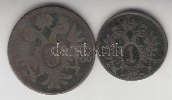 Ausztria / magyar verdejel 1800B 1Kr + 3Kr Cu T:3,3-