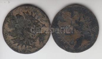 Ausztria/magyar verdejel 1800S + 1800E 1Kr T:3