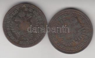 Ausztria / magyar verdejel 1851B 3Kr + 1851G 3Kr T:2-,3