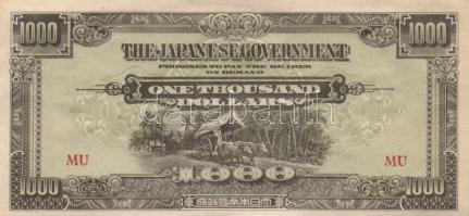 Fülöp-szigetek / Malajzia - Japán katonai megszállás 1942-1944. 11db vegyes bankjegy T:I-II
Philippi...