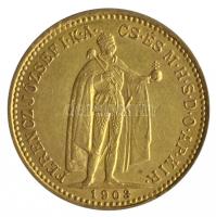 1903KB 10K Au "Ferenc József" (3.38g/0.900) T:2  Hungary 1903KB 10 Kronen Au "Franz Joseph I" Kremnitz (3.38g/0.900) C:XF