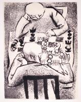 Jerzy Gizycki: A sakkjáték világa. Bp. - Varsó, 1962, Sport (Sport i Turystyka). Kiadói, festett egé...