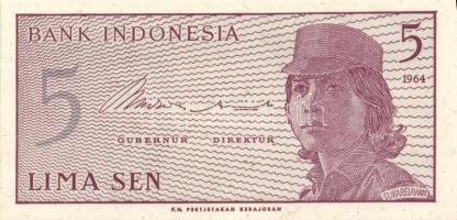 Indonézia 1956-1964. 5db modern bankjegy T:I-II
Indonesia 1956-1964. 5pcs of modern banknotes C:UNC-...