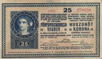 1918. 25K "3033"/hullámos hátlap T:III