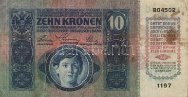 1913-1920. 11klf korona bankjegy T:vegyes