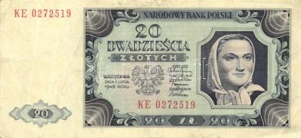 Lengyelország 1932-1986. 6db bankjegy T:III Poland 1932-1986. 6 pcs of banknotes C:F