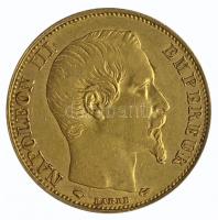 Franciaország / Második Császárság 1857A 20Fr Au "III. Napóleon" Párizs (6.38g/0.900) T:2-,3 France / Second Empire 1857A 20 Francs Au "Napoleon III" Paris (6.38g/0.900) C:VF,F