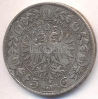 Ausztria 1907. 5K Ag T:2- Austria 1907. 5 Corona Ag C:VF