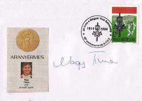 Nagy Timea vivónő aláírása alkalmi bélyegzésű boritékon