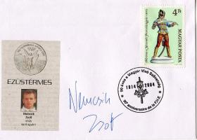 Nemcsik Zsolt vivó aláírása alkalmi bélyegzésű boritékon