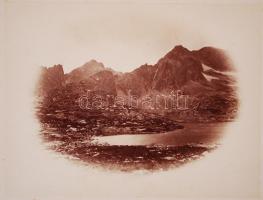 cca 1880 Divald Károly: A magas Tátrából - Aus der hohen Tátra: Öt tó a kistarpatraki völgyben - Gro...