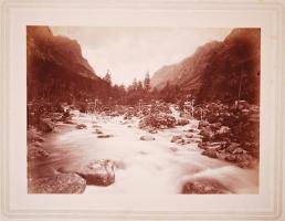 cca 1880 Divald Károly: A magas Tátrából - Aus der hohen Tátra: Nagy- és Kistarpatak völgyben - Gros...