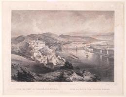 cca 1850 Ludwig Rohbock (1820-1883) - G.M Kurz: Buda és Pest a Gellérthegyről. Druck & Verlag v....