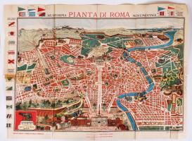 cca 1900 Róma térkép / Map of Rome 60x40 cm