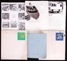 3 db műszaki katalógus, 2 db Ganz Kapcsológyár 50 évéről + Szécsy Ilona: Optikai eszközök készítése....