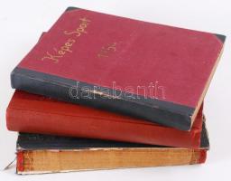 1954-55-56 Képes sport. Aranycsapat korabeli összes évfolyam évenként egybekötve. Félvászon kötésben...