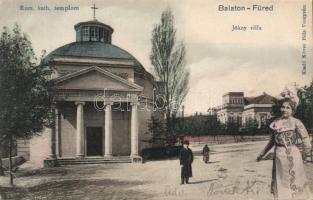 Balatonfüred, Jókai villa, Róm. kat. templom (EB)