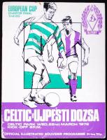 1972 Skócia, a Celtic - Újpest Dózsa BEK mérkőzés műsorfüzete. Benne sok fotóval