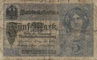 Német Birodalom / Császárság 1908-1917. 6db vegyes bankjegy T:vegyes Germany / Empire 1908-1917. 6 pcs of mixed banknotes C:mixed