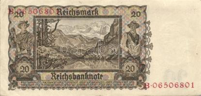 Német Birodalom / Weimari Köztársaság 1929-1942. 6db vegyes bankjegy T:vegyes
Germany / Weimar Repub...