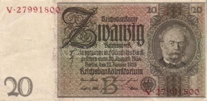 Német Birodalom / Weimari Köztársaság 1929-1942. 6db vegyes bankjegy T:vegyes
Germany / Weimar Repub...