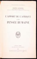 Eugéne Guernier: L'apport de L' Afrique a la pensée humanie. Paris, 1952, Payot. Kiadói pa...