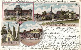 1898 Pöstyén, Bernas kereskedése / shop, litho