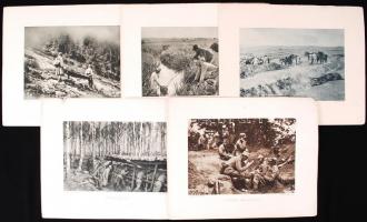 1914-1918 Az Érdekes Újság 11db, I. világháborús harctéri felvétele / 
Photos from World War I