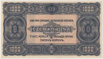 1923. 1000K T.W. nyomdahely jelöléssel és "8 FILLÉR - NYOLC FILLÉR" felülnyomással T:I-