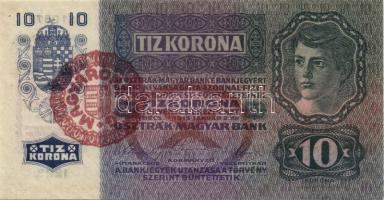 1904. 10K magyar felülbélyegzéssel + 1915. 10K (2x) egyik magyar felülbélyegzéssel T:III,III-