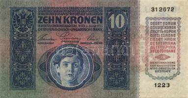 1904. 10K magyar felülbélyegzéssel + 1915. 10K (2x) egyik magyar felülbélyegzéssel T:III,III-