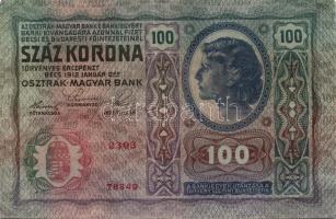 1912. 100K (2x) + 1913. 20K (2x) + 1914. 50K (2x) (magyar felülbélyegzettek is) T:I-III