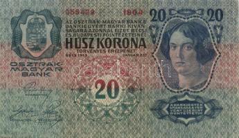 1912. 100K (2x) + 1913. 20K (2x) + 1914. 50K (2x) (magyar felülbélyegzettek is) T:I-III