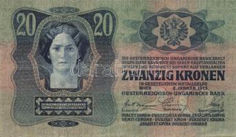 1912. 100K (2x) + 1913. 20K (2x) + 1914. 50K (2x) (magyar felülbélyegzettek is) T:I-III