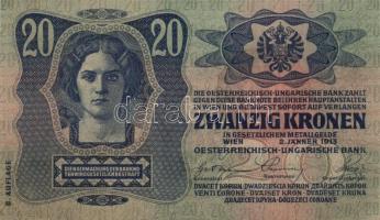 1912. 100K (2x) + 1913. 20K (2x) + 1914. 50K (2x) (magyar felülbélyegzettek is) T:I-III