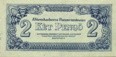 1944. 2P + 5P + 10P + 20P "A Vörös Hadsereg Parancsnoksága" T:vegyes