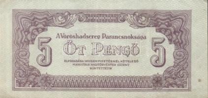 1944. 2P + 5P + 10P + 20P "A Vörös Hadsereg Parancsnoksága" T:vegyes