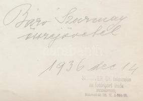 1936 Összejövetel vitéz uzsoki báró Szurmay Sándor (1860-1945) gyalogsági tábornok, volt honvédelmi ...