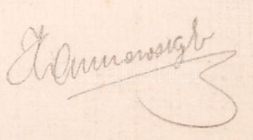 1920 Kankowszky Ervin (1884-1945): Gróf Wellington szobra Londonban, aláírt vintage fotóművészeti al...