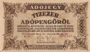 1946. 10.000AP (3x) + 100.000AP klf színváltozatok T:I-III