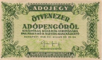 1946. 50.000AP (3x) + 500.000AP klf színváltozatok T:I-III