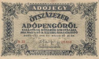 1946. 50.000AP (3x) + 500.000AP klf színváltozatok T:I-III