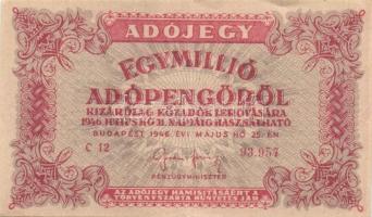 1946. 1.000.000AP (7x) klf színváltozatok, fordított címeres darabok is T:II-III