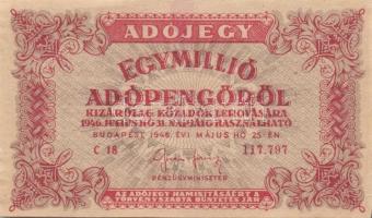 1946. 1.000.000AP (7x) klf színváltozatok, fordított címeres darabok is T:II-III